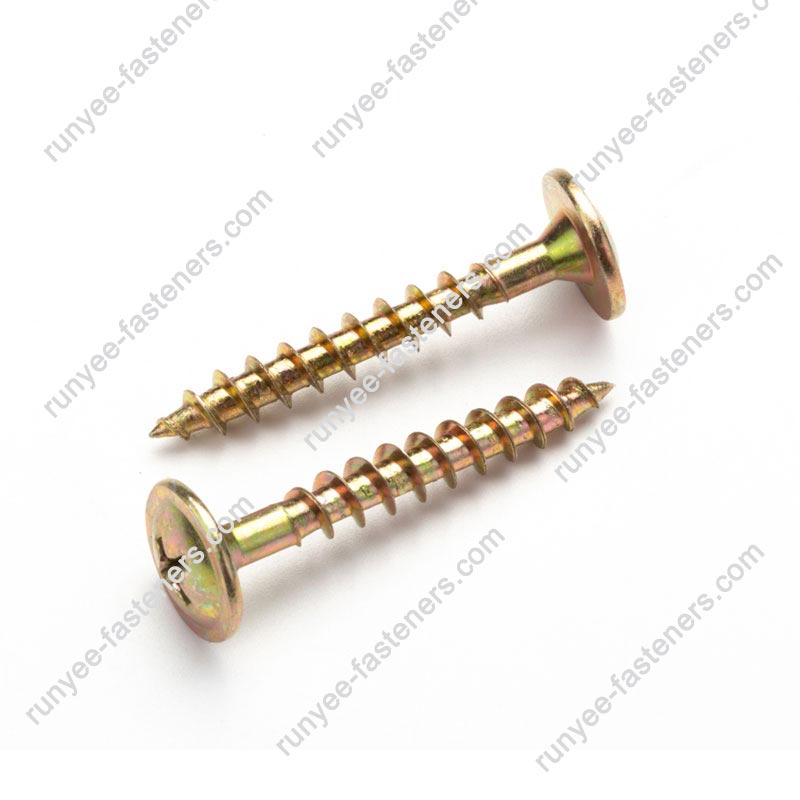 Phillips Wafer Flange Head Chipboard Screw Coarse Thread